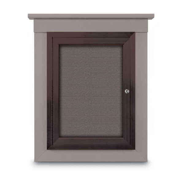 United Visual Products Sliding Glass Enclosed Letterboard, 96"x4, UV9009ACS-SATIN-BLUE UV9009ACS-SATIN-BLUE - main